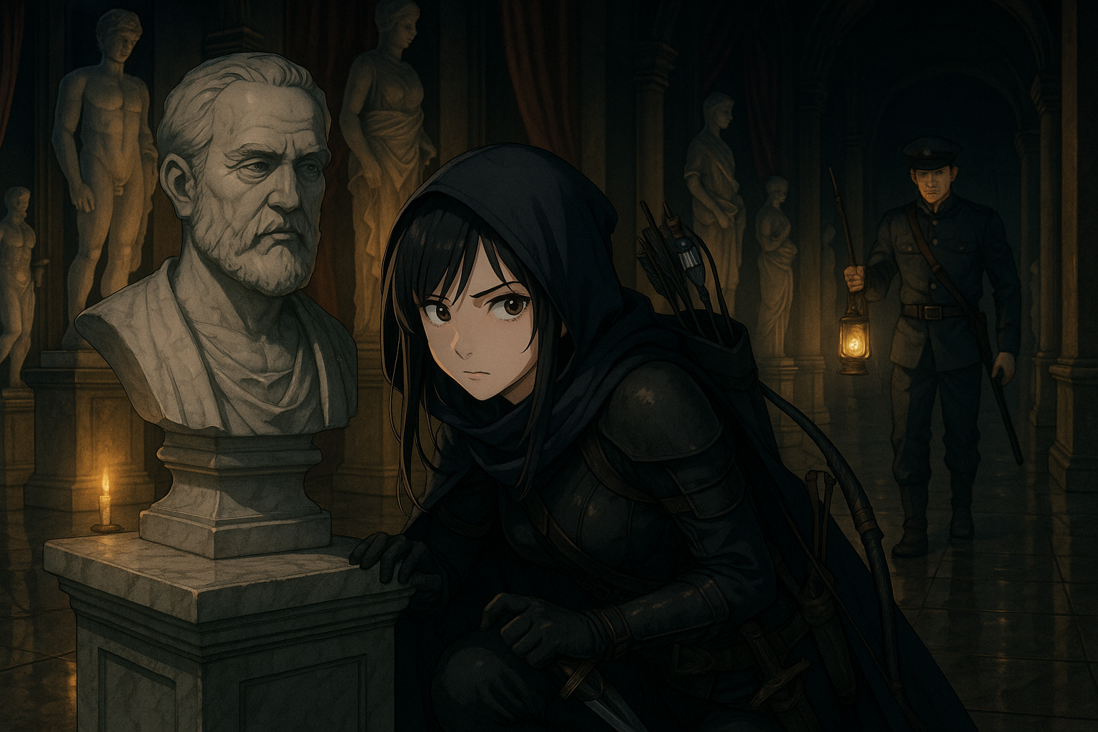 Cover art for Thief: The Countess' Lair, a stealth scenario on AI Dungeon