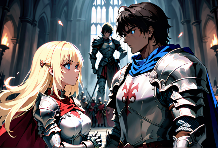Cover art for Sworn To Embattled Flags , a romance scenario on AI Dungeon