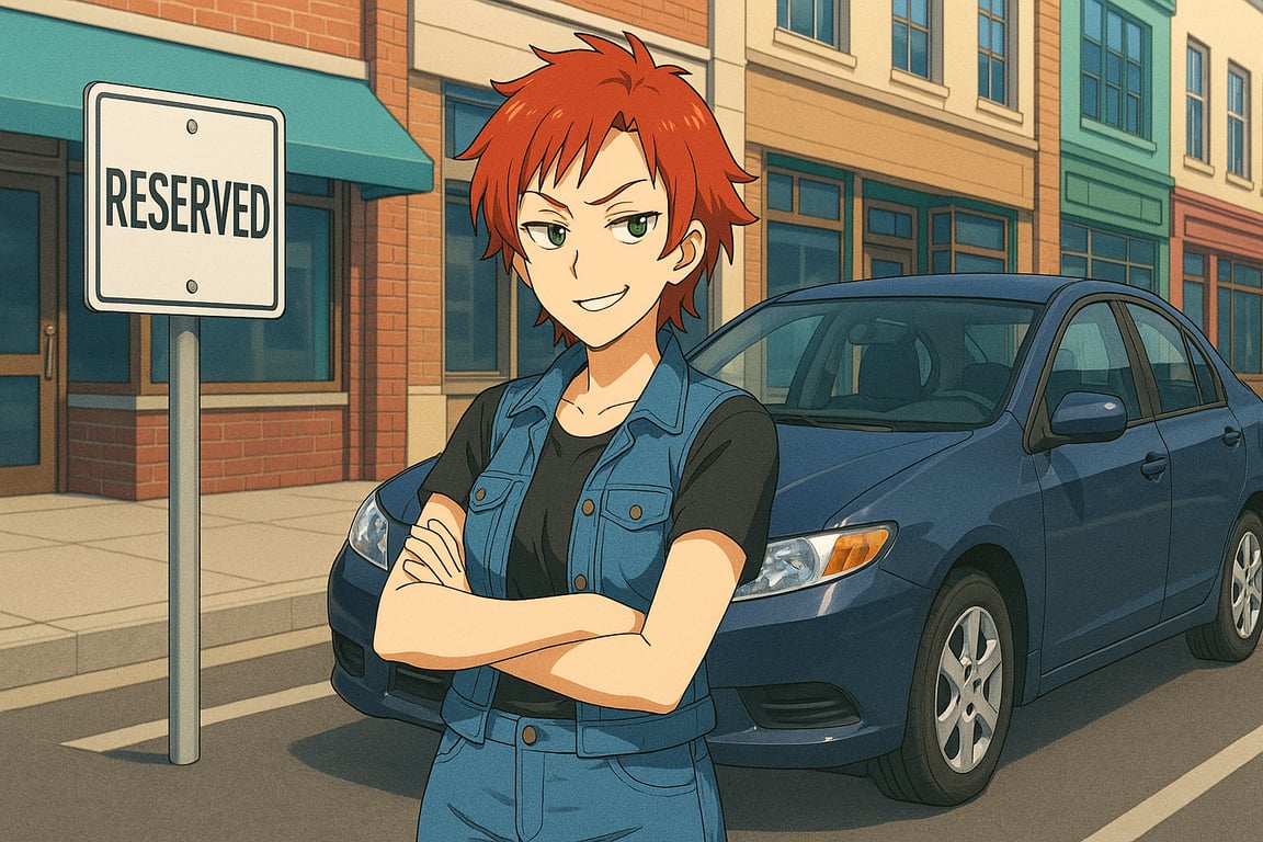 Cover art for Parked in your spot... again, a slice of life scenario on AI Dungeon