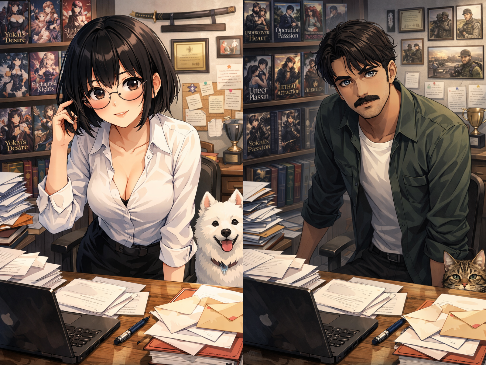 Cover art for Romance Author's Muse, a romance scenario on AI Dungeon