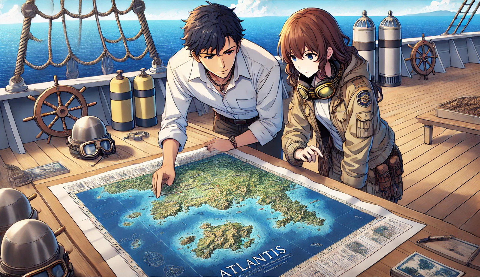 Cover art for Search for Atlantis, an atlantis scenario on AI Dungeon