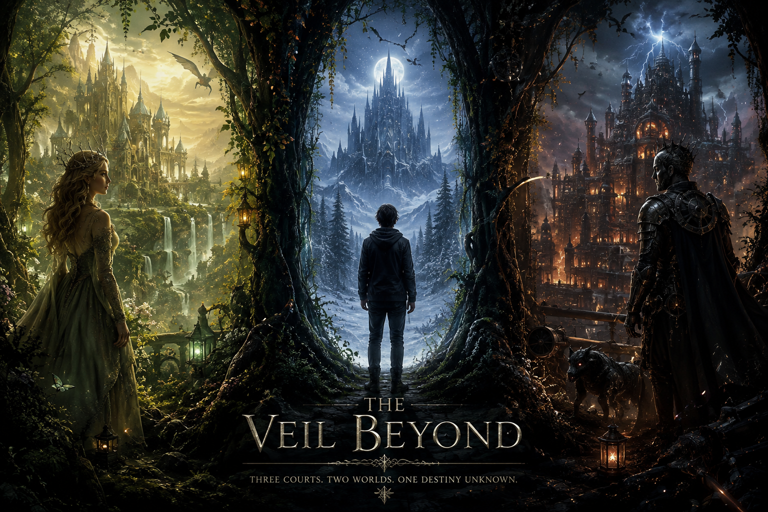 Cover art for The Veil Beyond, a fantasy scenario on AI Dungeon