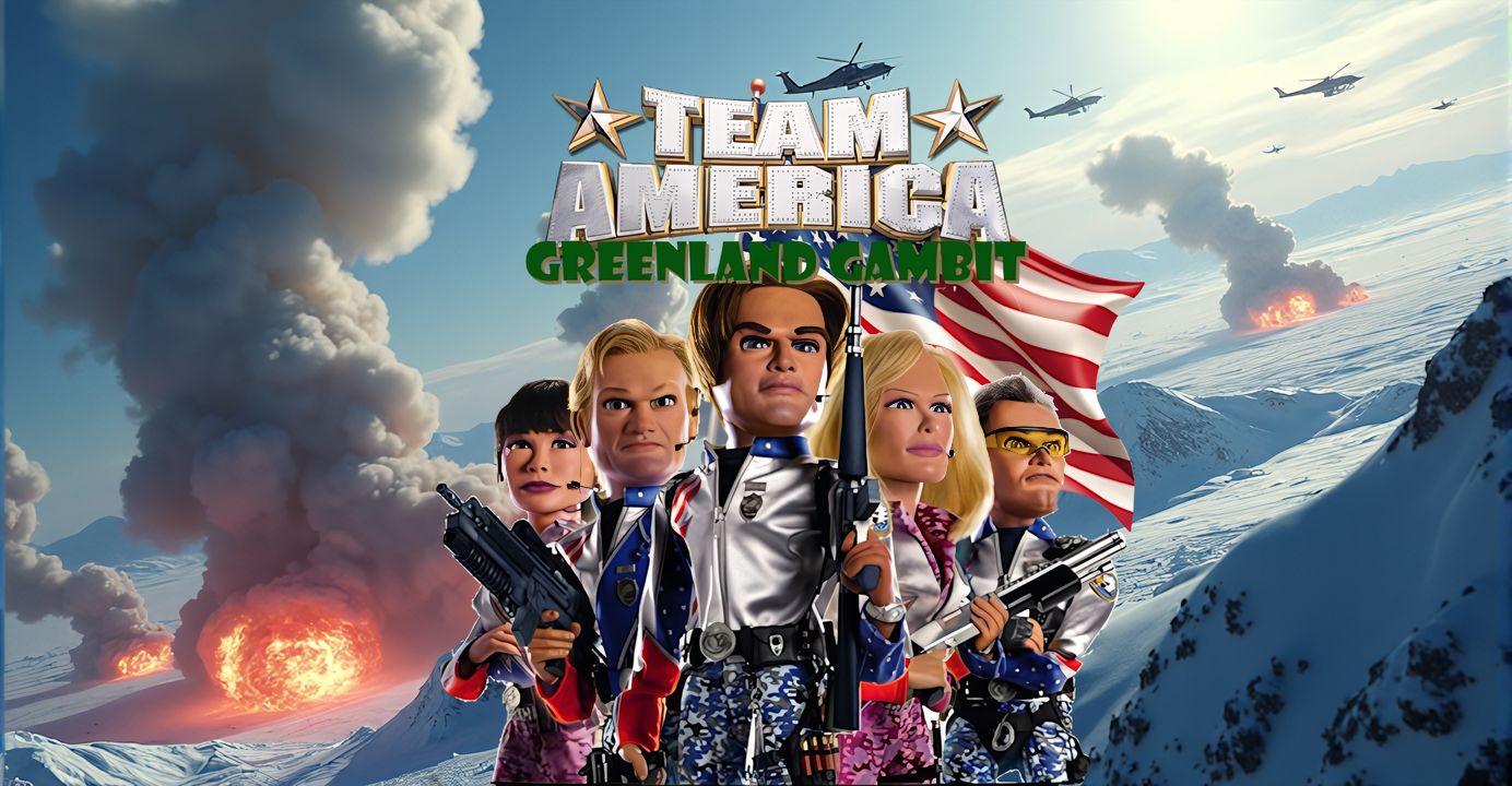 Cover art for Team America: Greenland Gambit 🦅, a comedy scenario on AI Dungeon