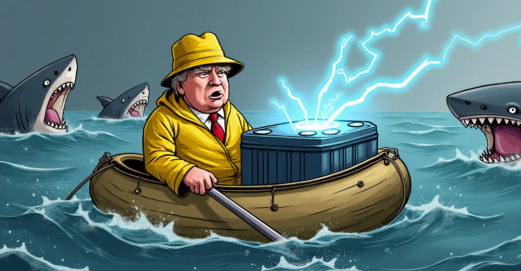 Cover art for Sharks vs Electrocution ⚡🦈, an electrocution scenario on AI Dungeon
