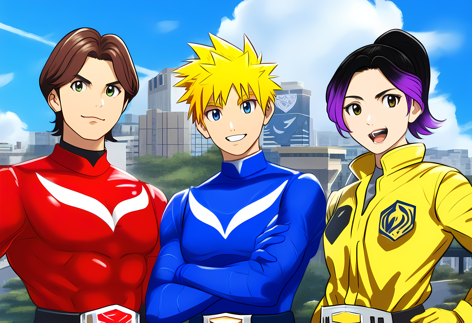 Cover art for You are a Super Sentinel!, a super sentai scenario on AI Dungeon