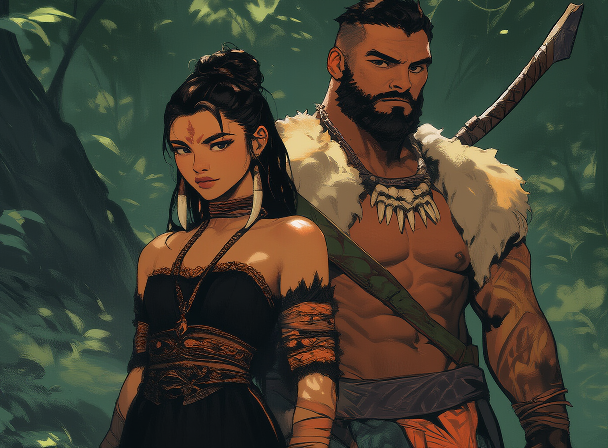 Cover art for Living Among The Forestborn, a tribe scenario on AI Dungeon