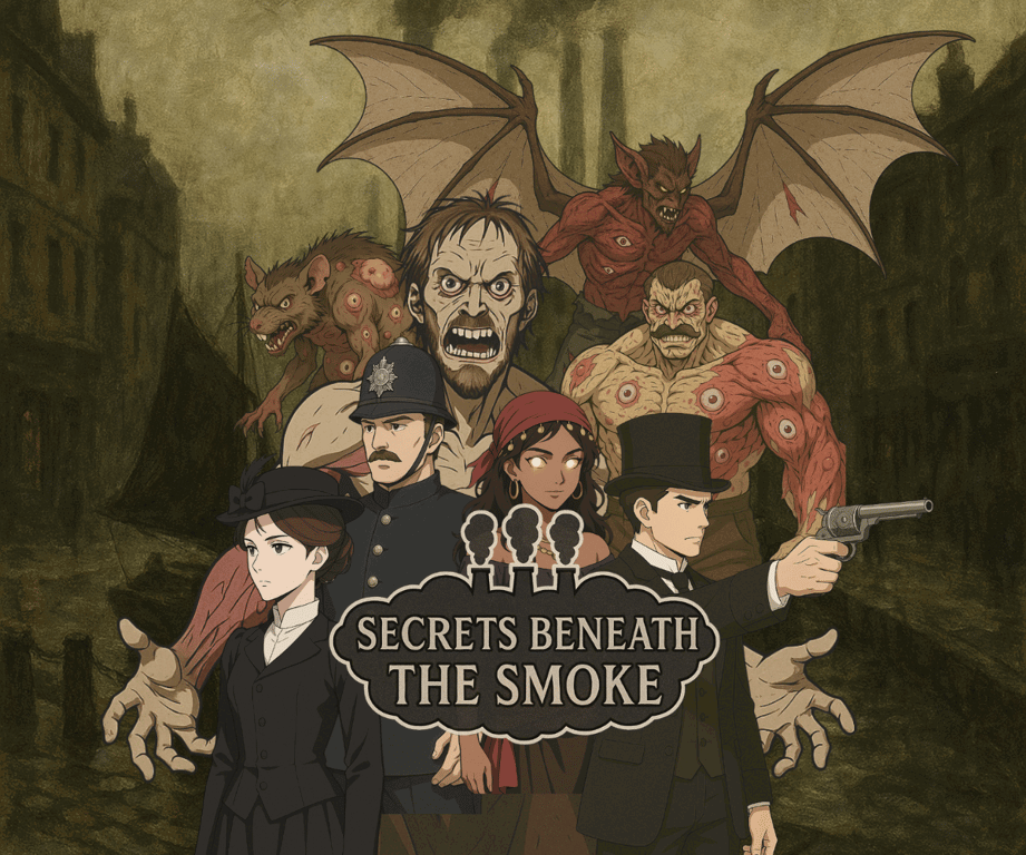 Cover art for Secrets Beneath the Smoke (Rough Draft), a cthulu scenario on AI Dungeon