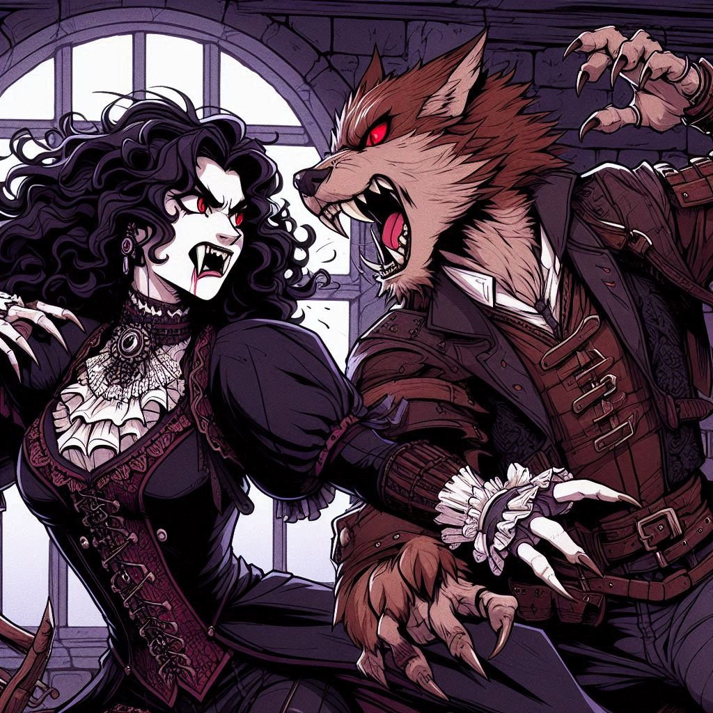 Cover art for A Merdillan Werewolf in Andstadt, an andstadt scenario on AI Dungeon