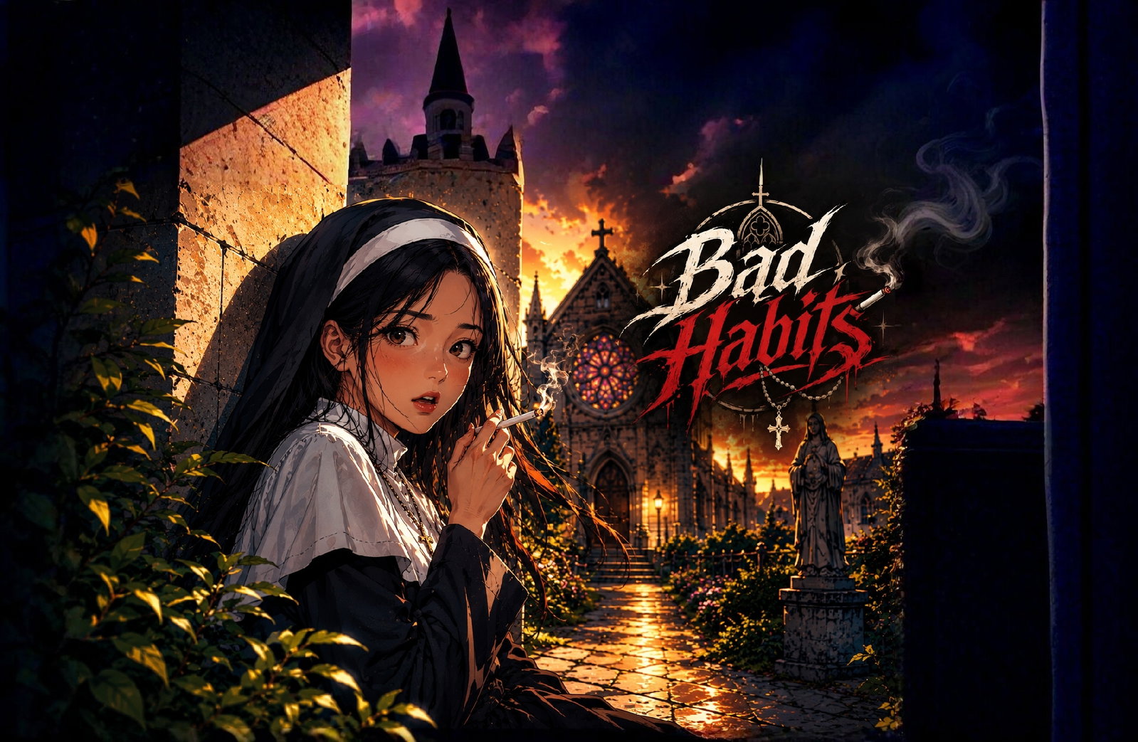 Cover art for Bad Habits, a gothai scenario on AI Dungeon