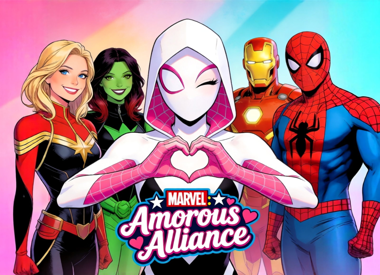 Cover art for Marvel: Amorous Alliance (v1.05), a marvel scenario on AI Dungeon