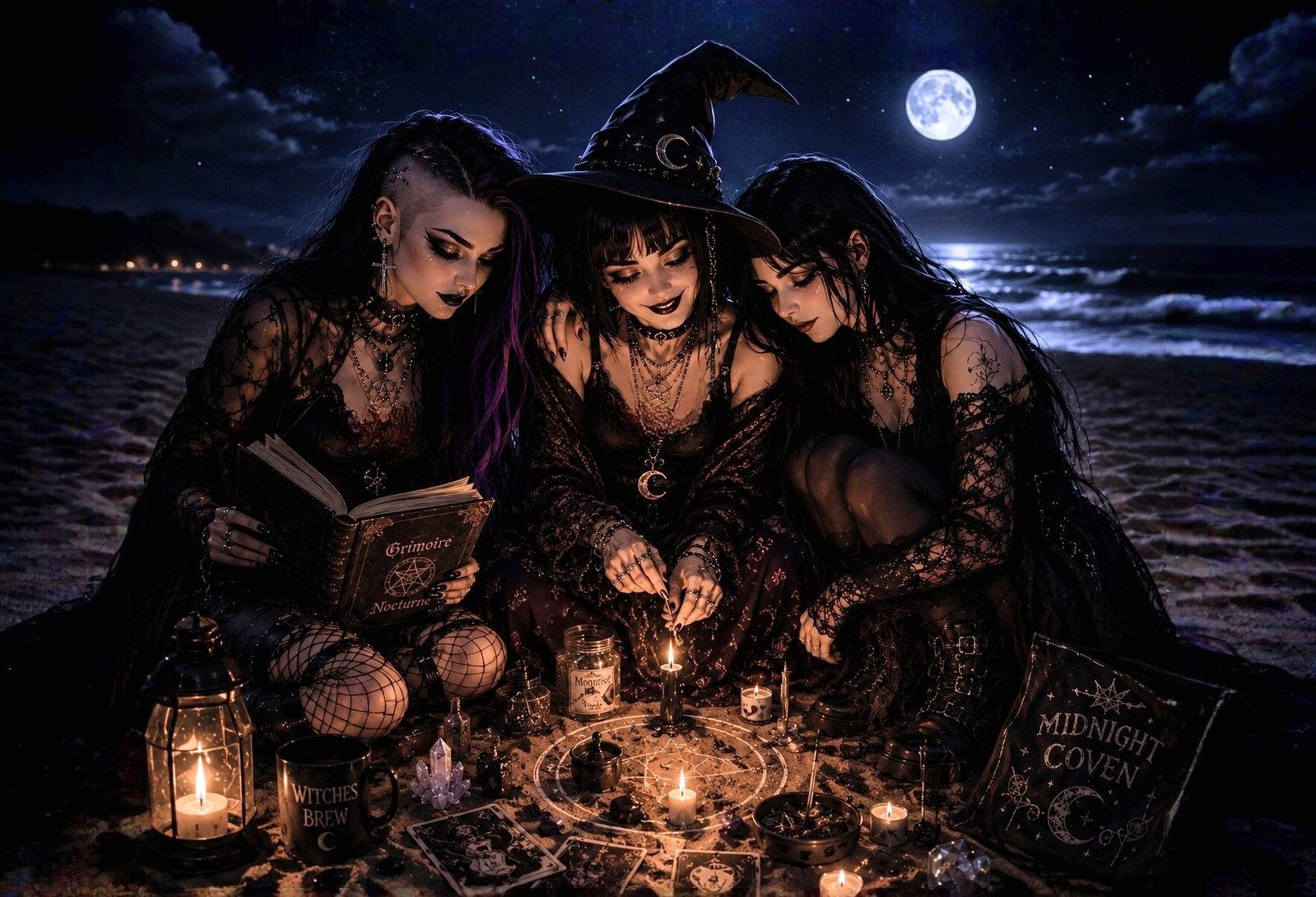 Cover art for Midnight Coven, a goth scenario on AI Dungeon