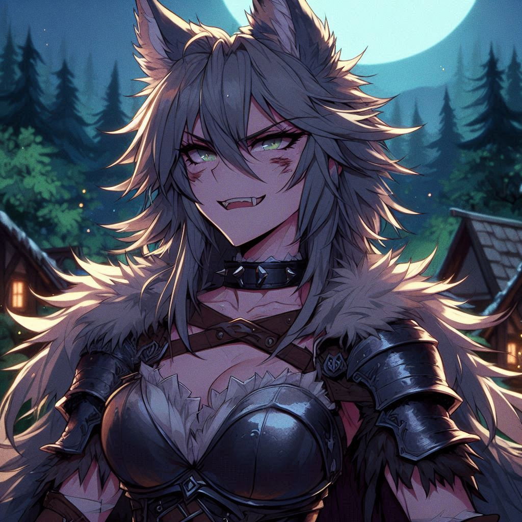 Cover art for Half Wolf, Half Hero, a merdilla scenario on AI Dungeon