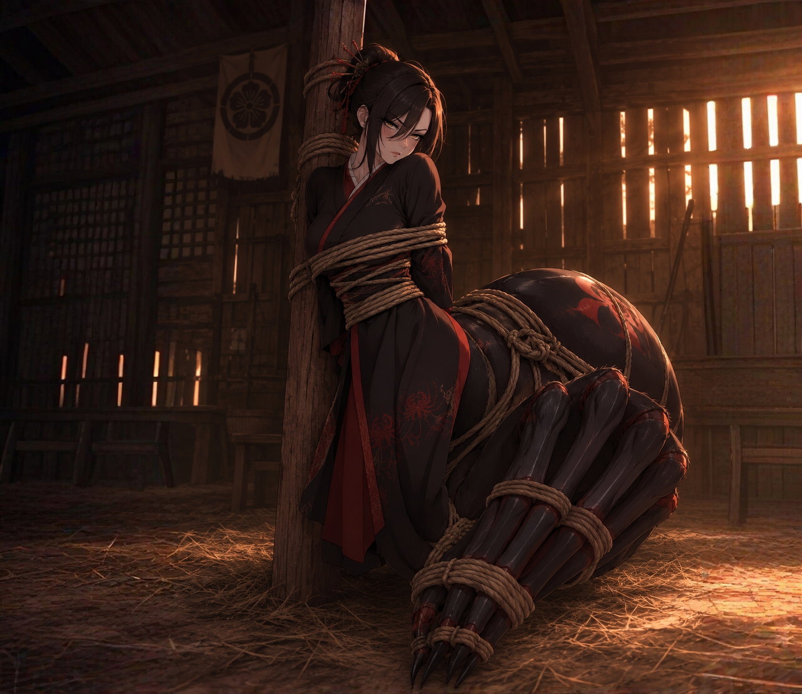 Cover art for Woven in Fear, a gothai scenario on AI Dungeon