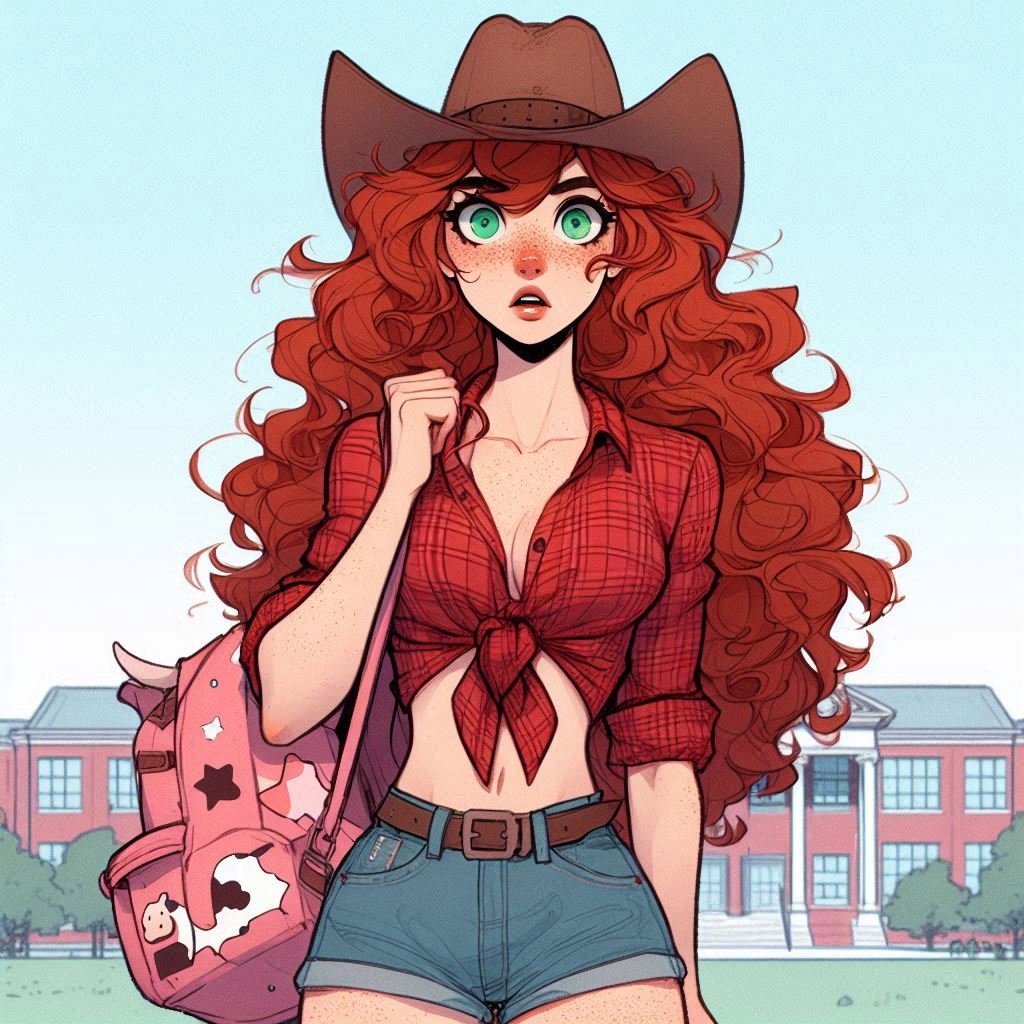 Cover art for Farm Girl, Big City, an university scenario on AI Dungeon