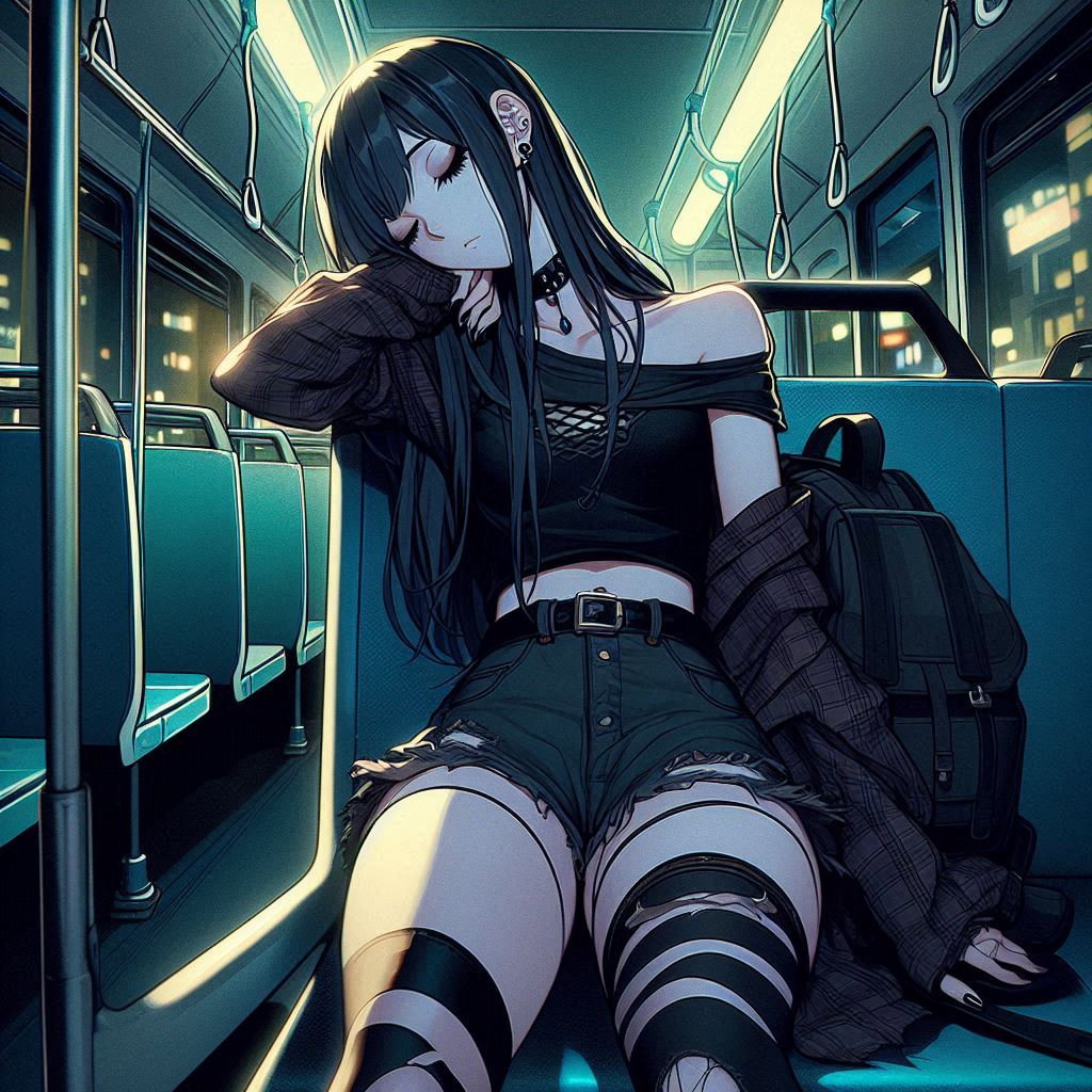 Cover art for End of the Line, a goth scenario on AI Dungeon