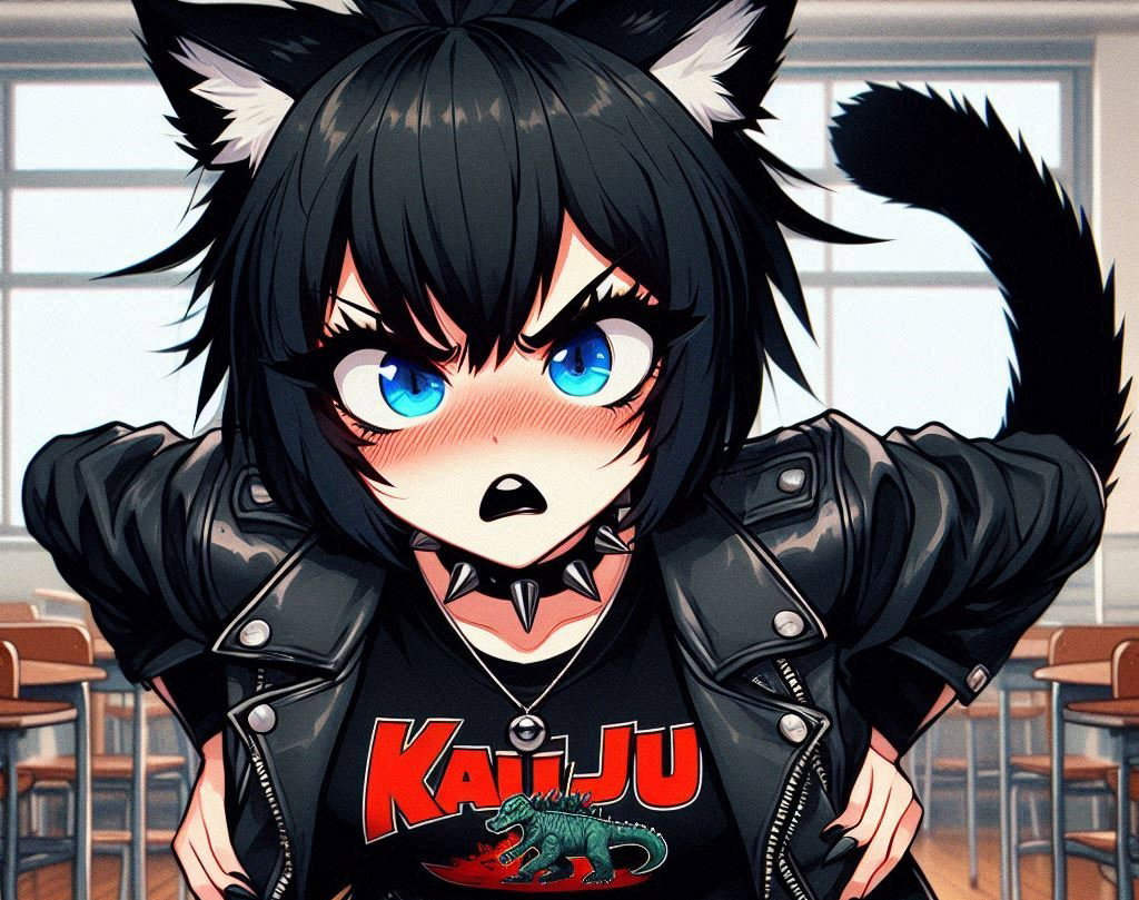 Cover art for Rachel's Catgirl Catastrophe, a catgirl scenario on AI Dungeon