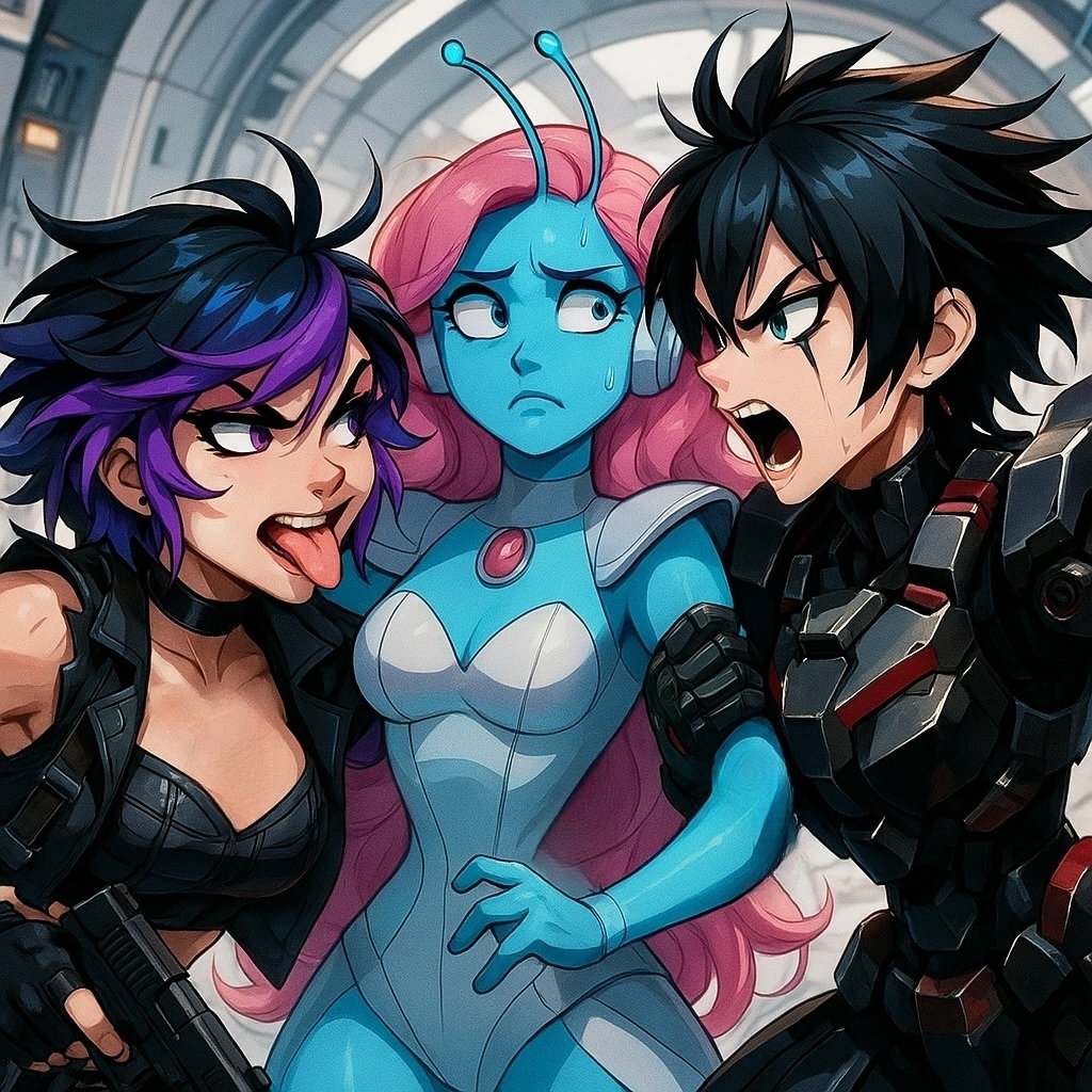 Cover art for Spaced!, a space scenario on AI Dungeon