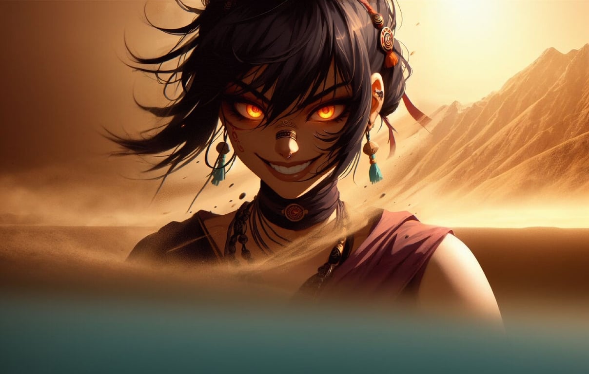 Cover art for Spirits of the Sand, a shenwari scenario on AI Dungeon