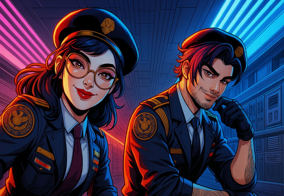 Cover art for Frontier Academy: The Rival, an andromeda scenario on AI Dungeon