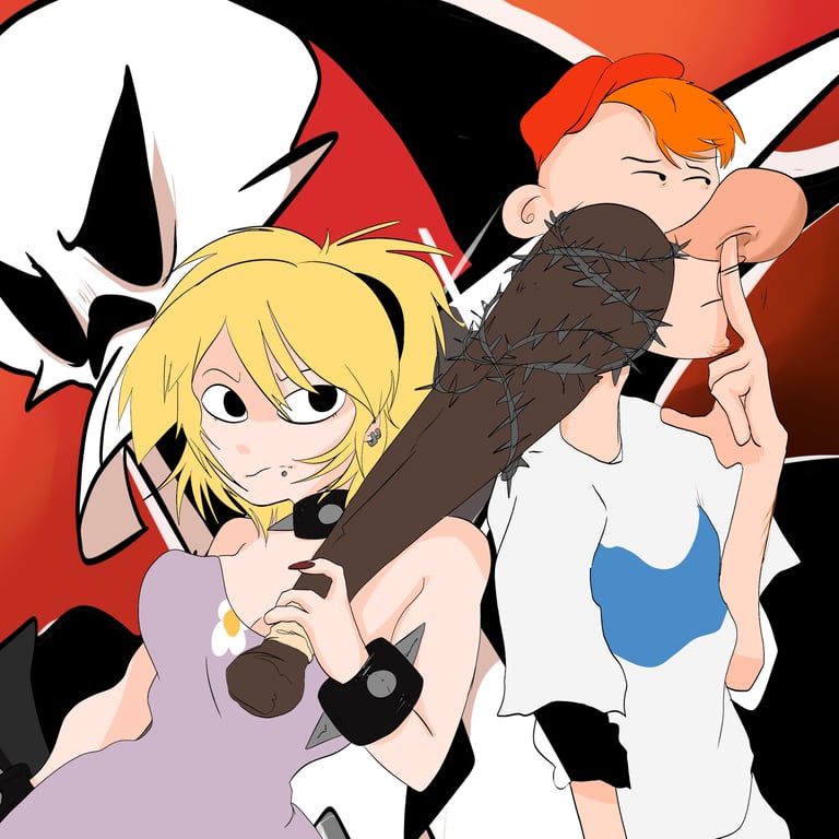 Cover art for Grim, William & Amanda, a cartoon network scenario on AI Dungeon