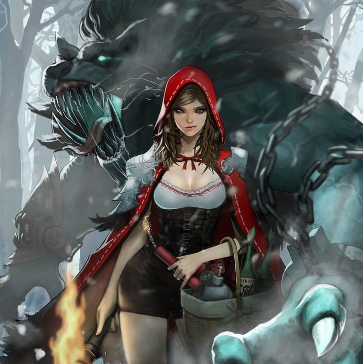 Cover art for Riding Hood, a fantasy scenario on AI Dungeon