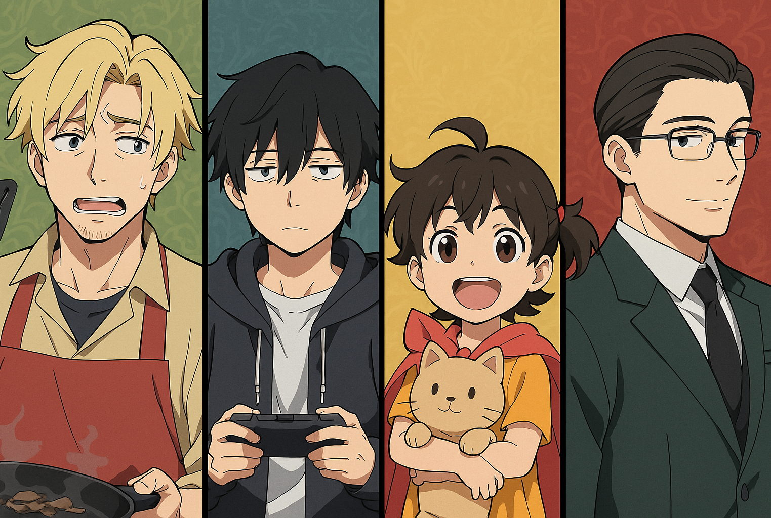 Cover art for Buddy Daddies: Life After the Hit, a found family scenario on AI Dungeon