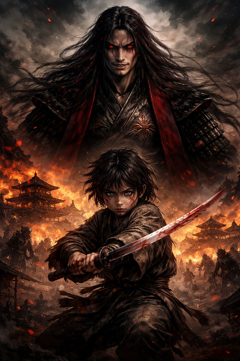Cover art for To Raise a Blade, a dark fantasy scenario on AI Dungeon