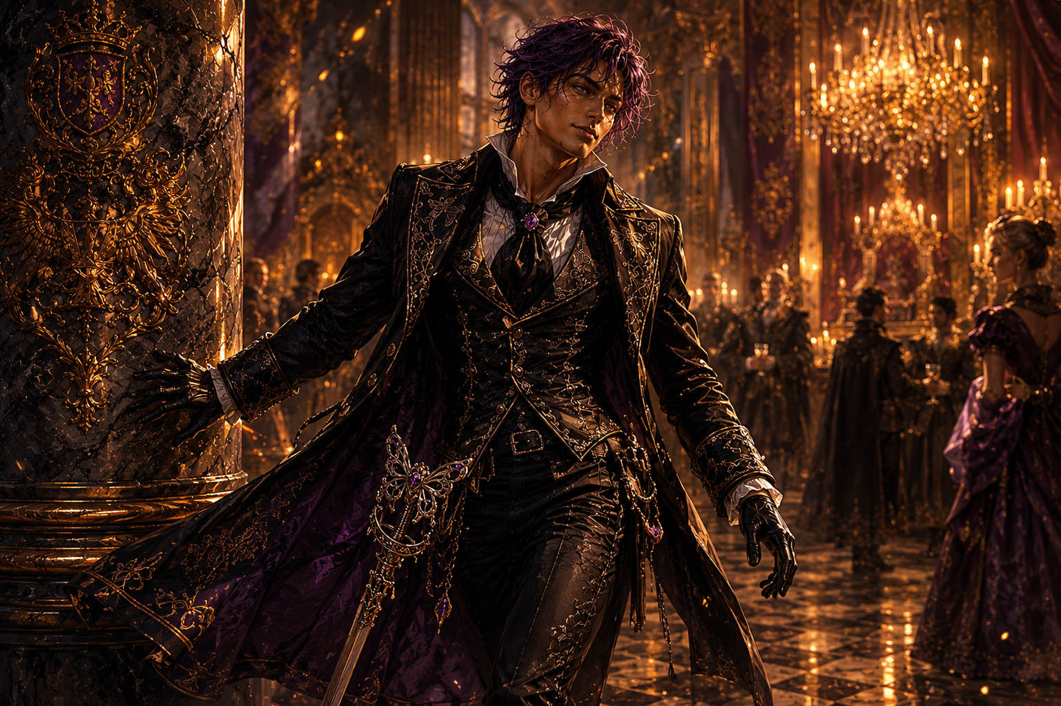 Cover art for A Scandal Written in Starlight, a romance scenario on AI Dungeon
