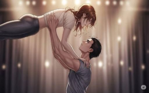 Cover art for "Pas de Trois", a ballet life scenario on AI Dungeon