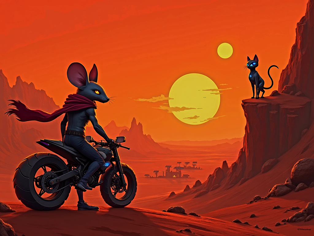 Cover art for Before the Burn: Tales of Old Mars, a furry scenario on AI Dungeon