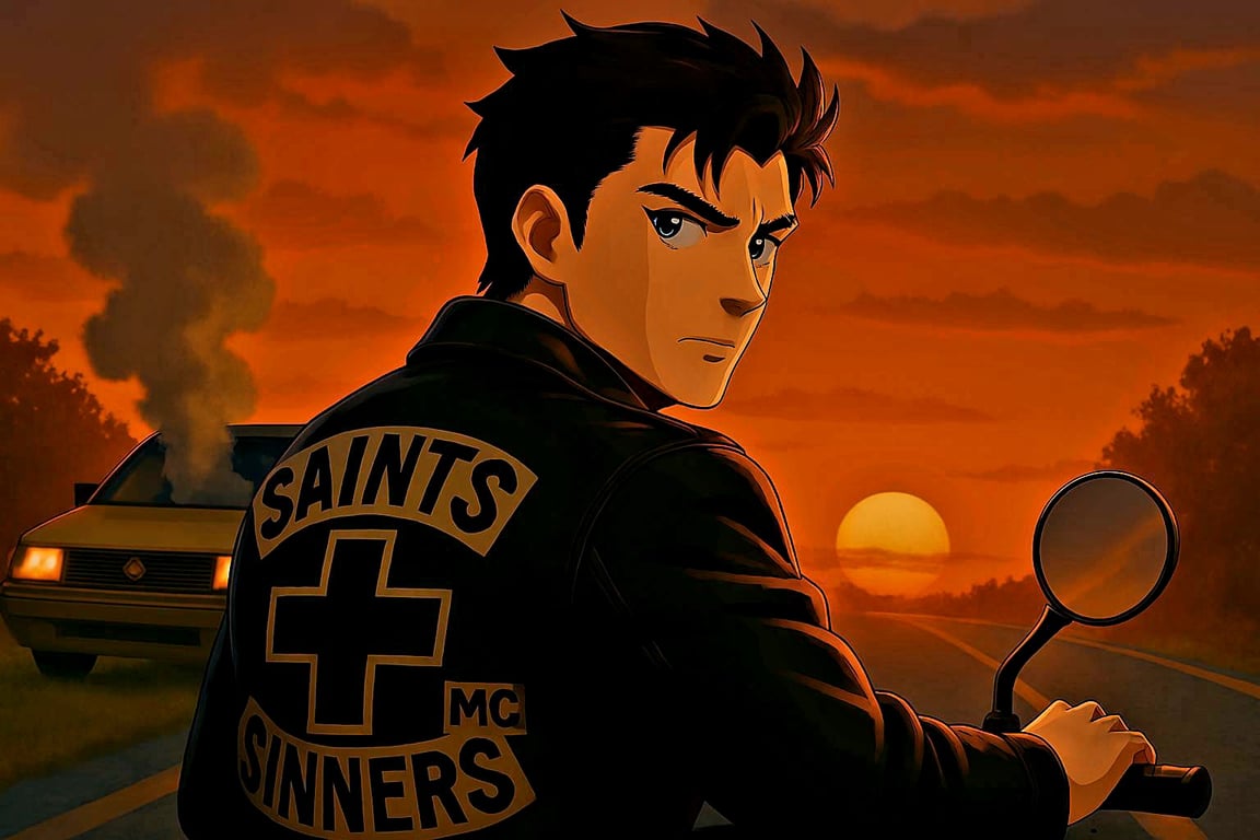 Cover art for Christopher, Saints and Sinners Motorcycle Club, a savehusbandos scenario on AI Dungeon