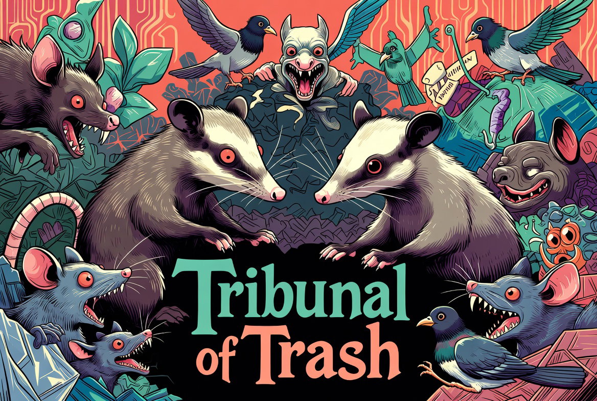 Cover art for Tribunal of Trash, a modern scenario on AI Dungeon