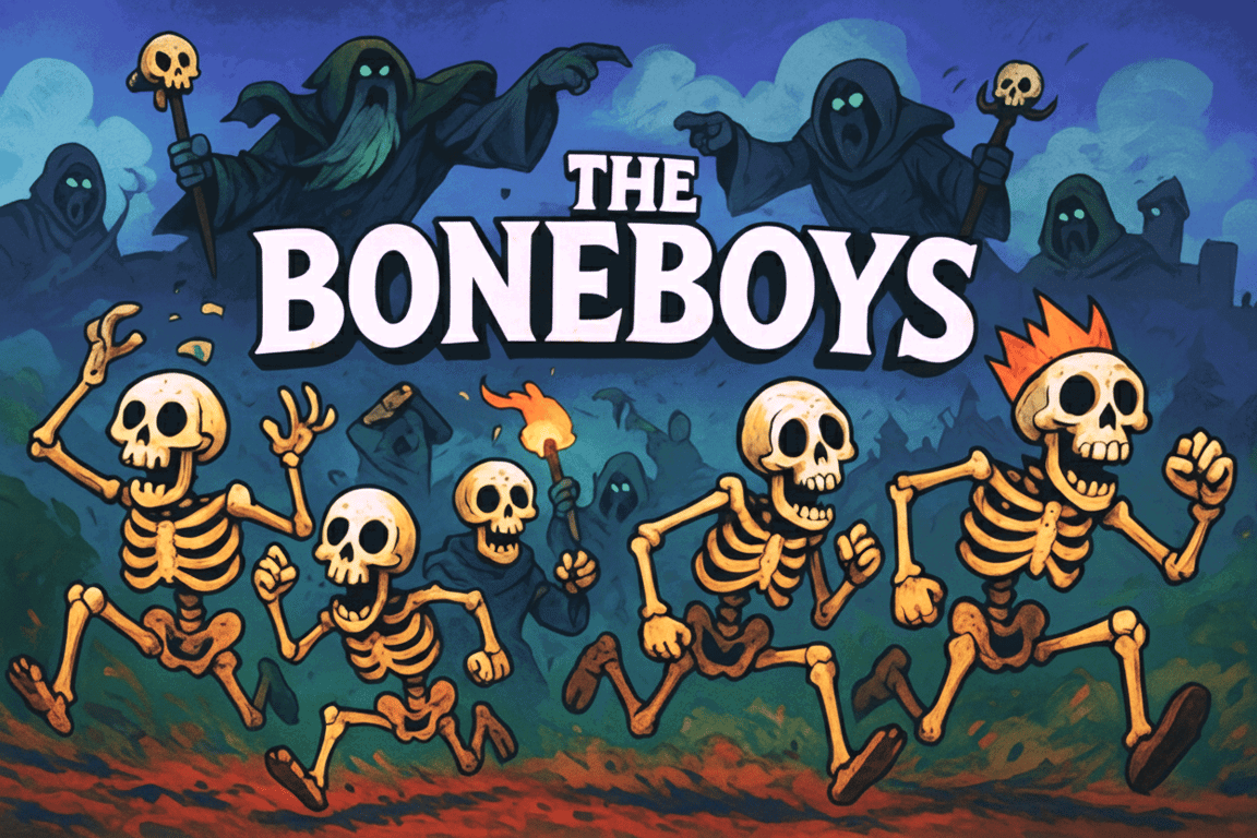 Cover art for The Boneboys: Rattle and Rebel, an adventure scenario on AI Dungeon