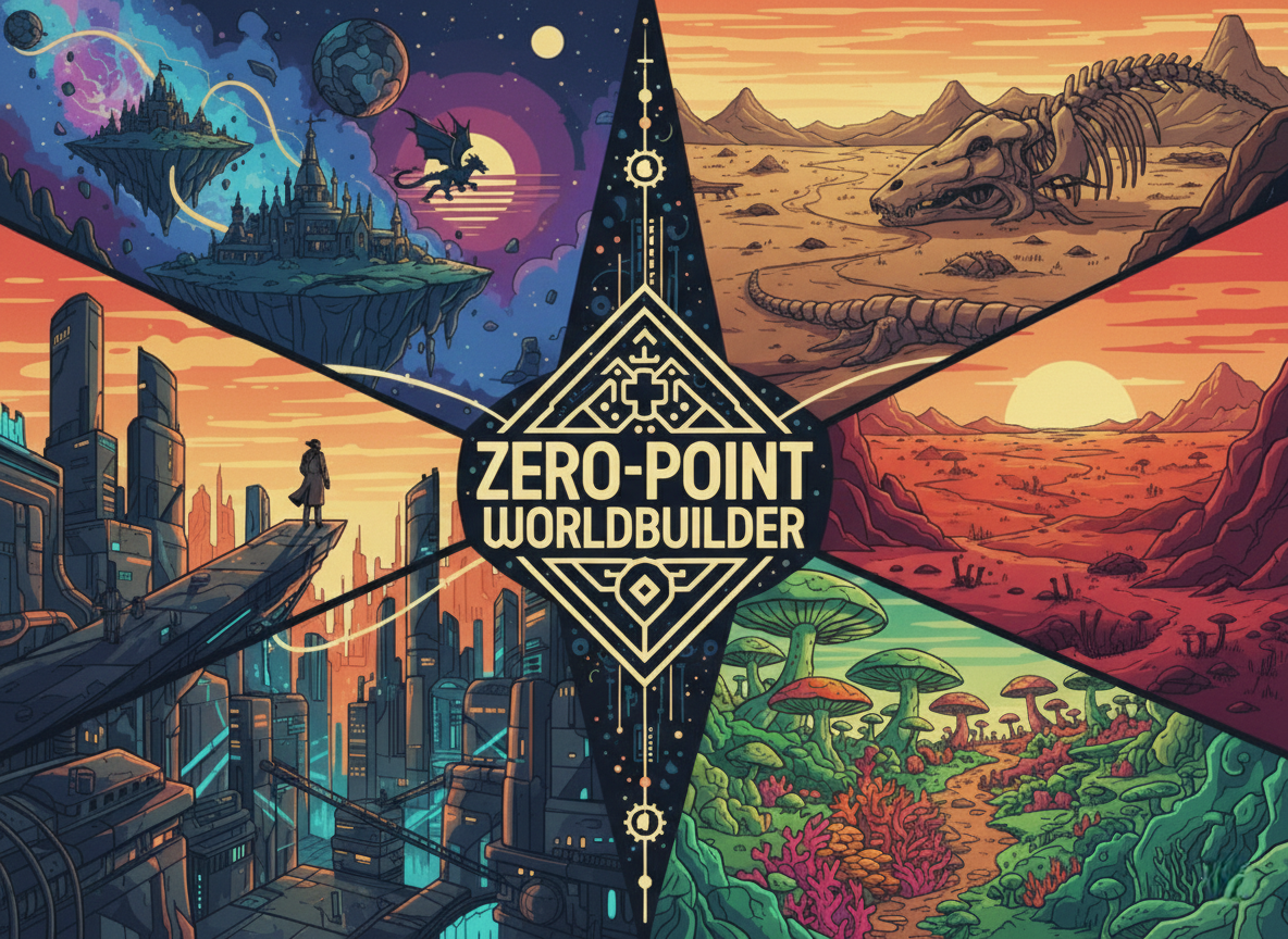 Cover art for Zero-Point Worldbuilder, a world building scenario on AI Dungeon