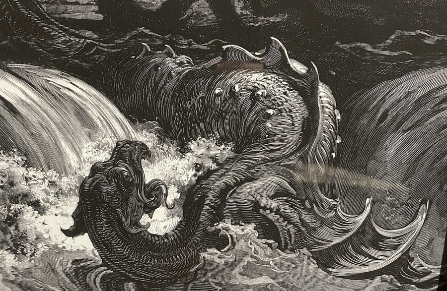 Cover art for 🐙🐙🐙TORMENTED SEAS🌊🌊🌊, a grimdark scenario on AI Dungeon