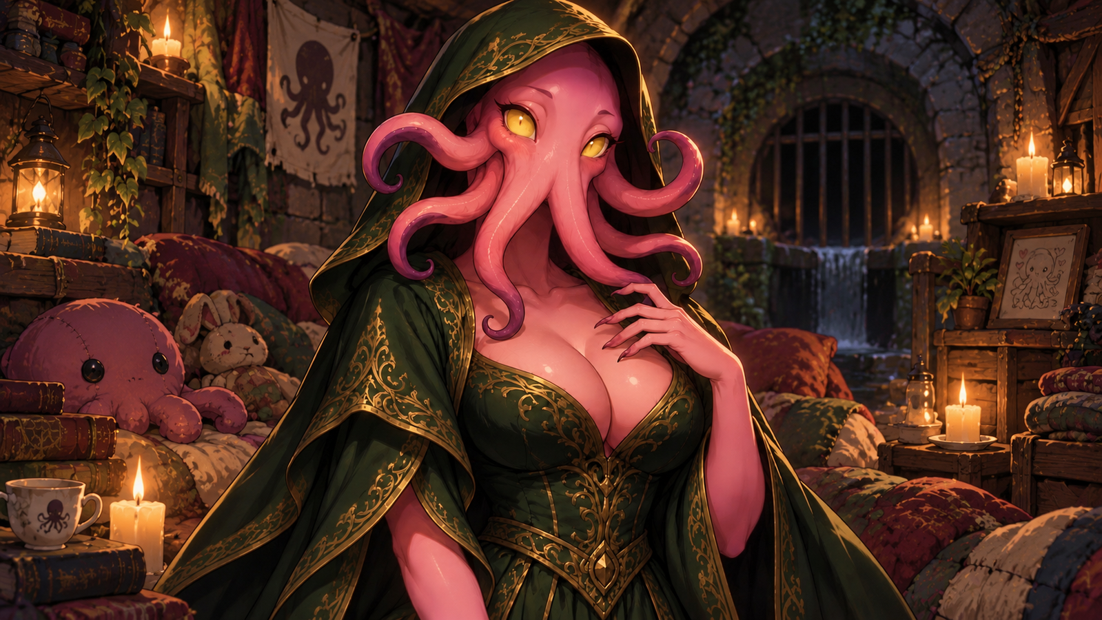 Cover art for Dates & Dragons: The Mindflayer, an illithid scenario on AI Dungeon