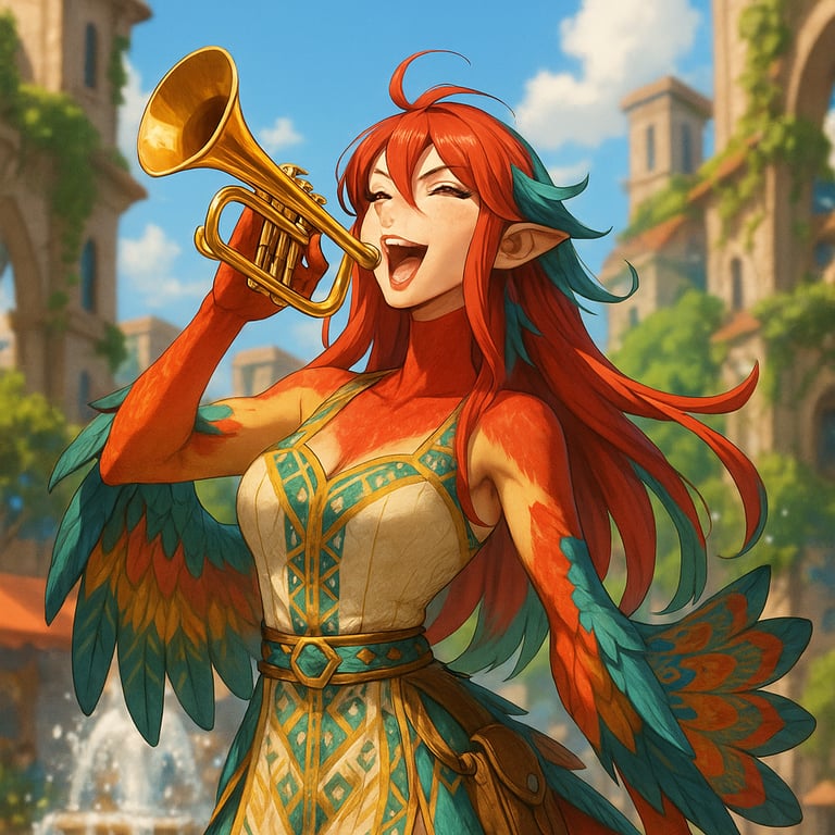 Cover art for My Roommate, The Crimson Qurupeco! 🎺, an uzadere scenario on AI Dungeon
