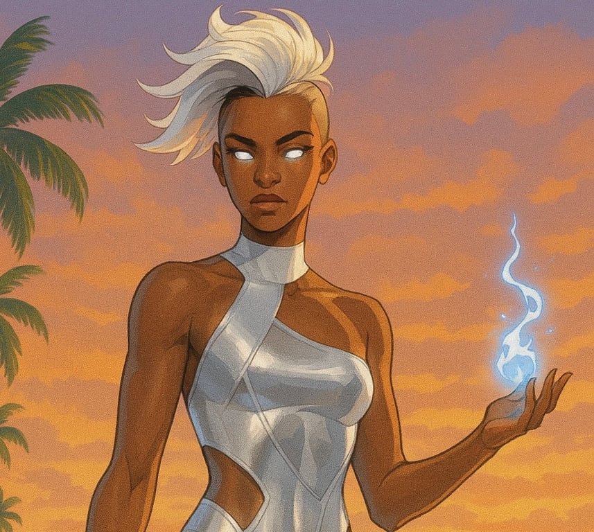 Cover art for Marvel Retreat: Storm, a goddess scenario on AI Dungeon