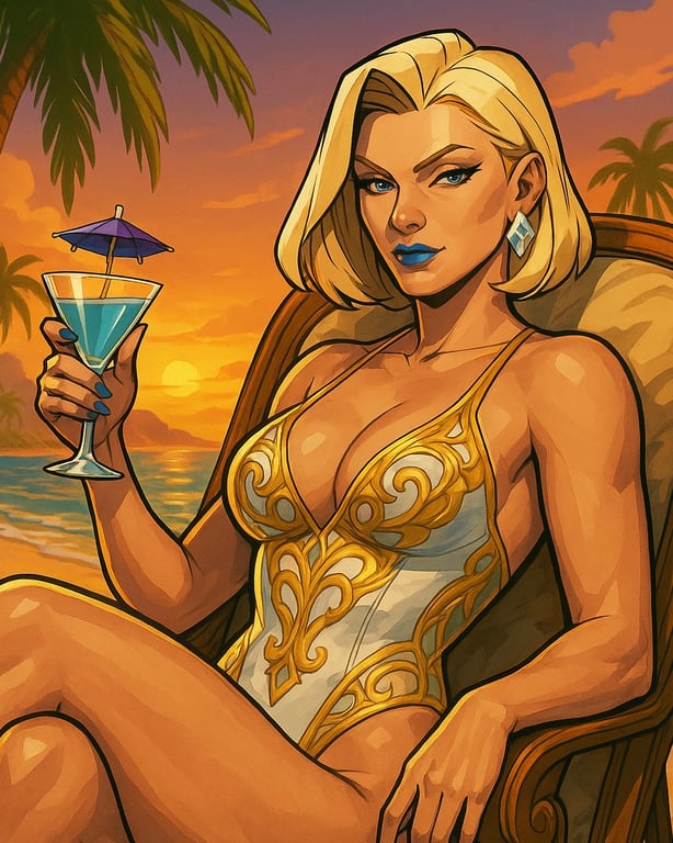 Cover art for Marvel Retreat: Emma Frost, a x men scenario on AI Dungeon