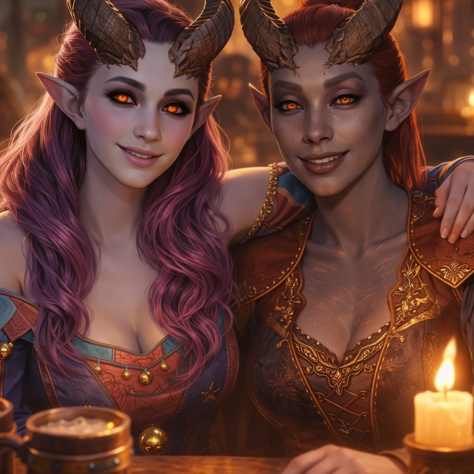 Cover art for Tiefling’s Invitation, a baldurs gate 3 scenario on AI Dungeon