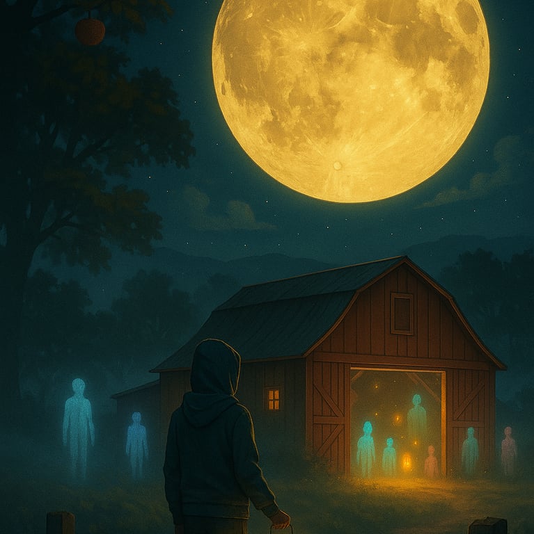 Cover art for The Barn In-Between , a haunted scenario on AI Dungeon