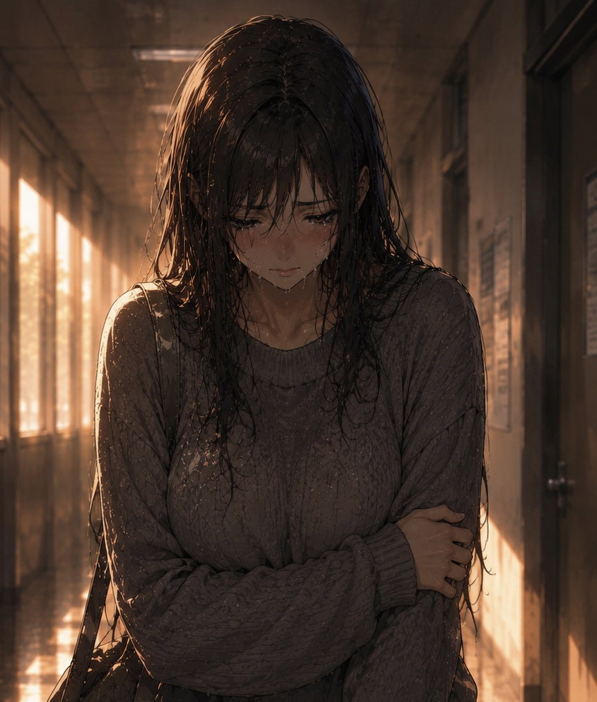 Cover art for Bruised Hearts, a bullying scenario on AI Dungeon