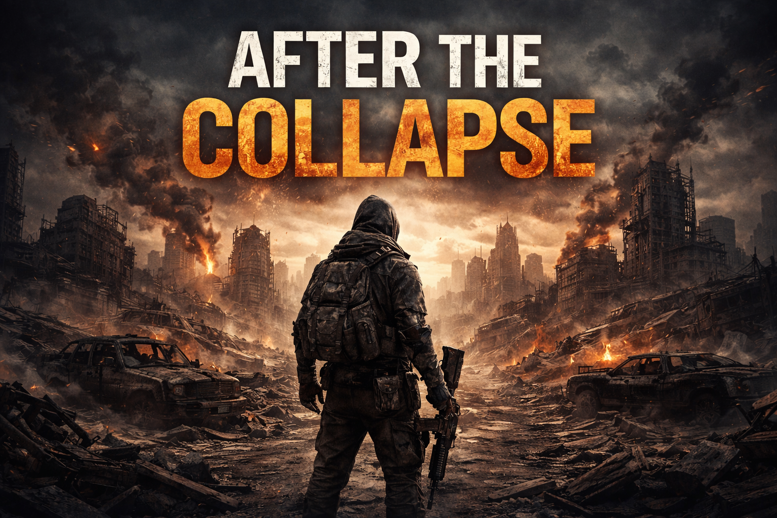 Cover art for After the Collapse, an apocalypse scenario on AI Dungeon
