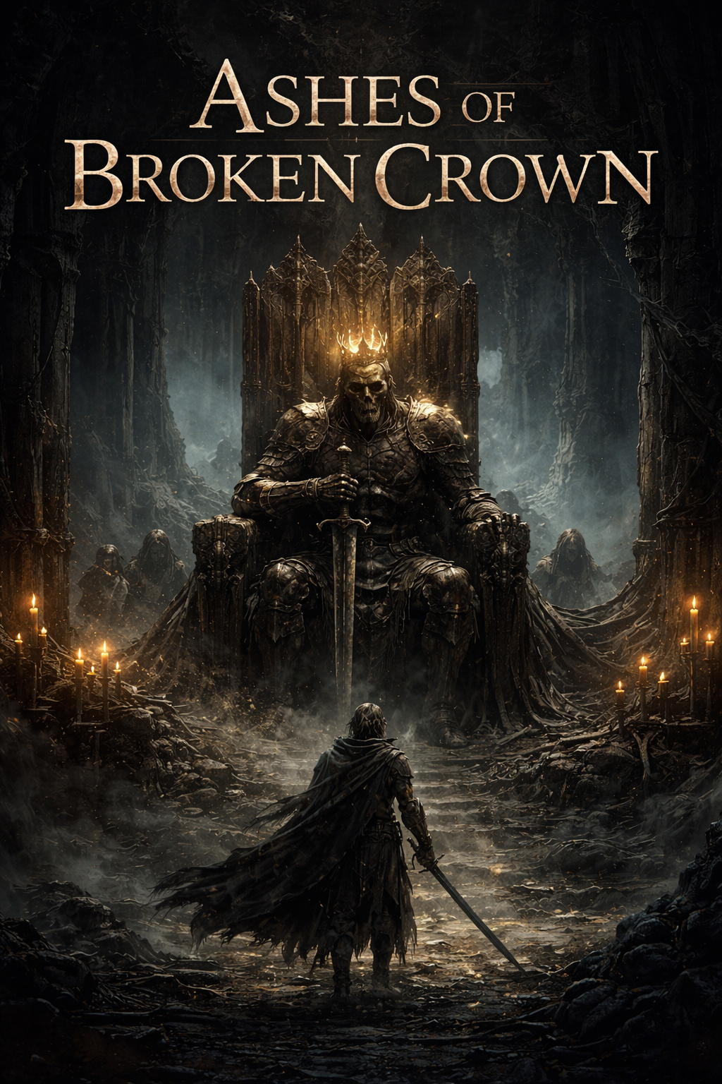Cover art for Ashes of the Broken Crown, a dragons scenario on AI Dungeon