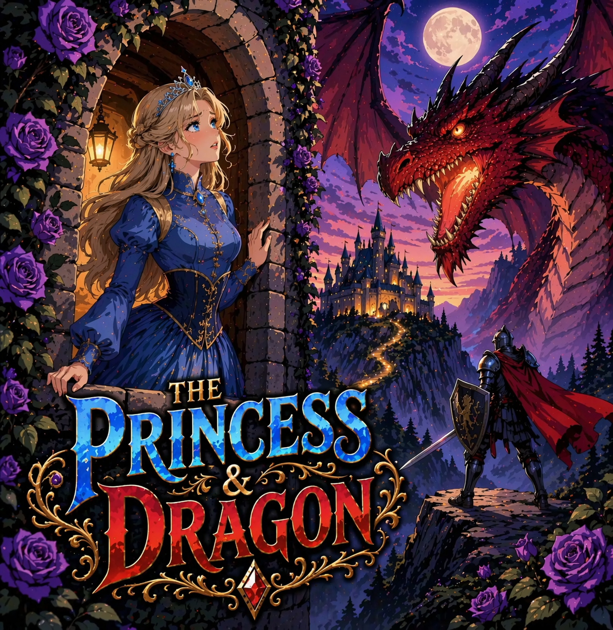 Cover art for 🔟Princess & Dragon, a knight scenario on AI Dungeon