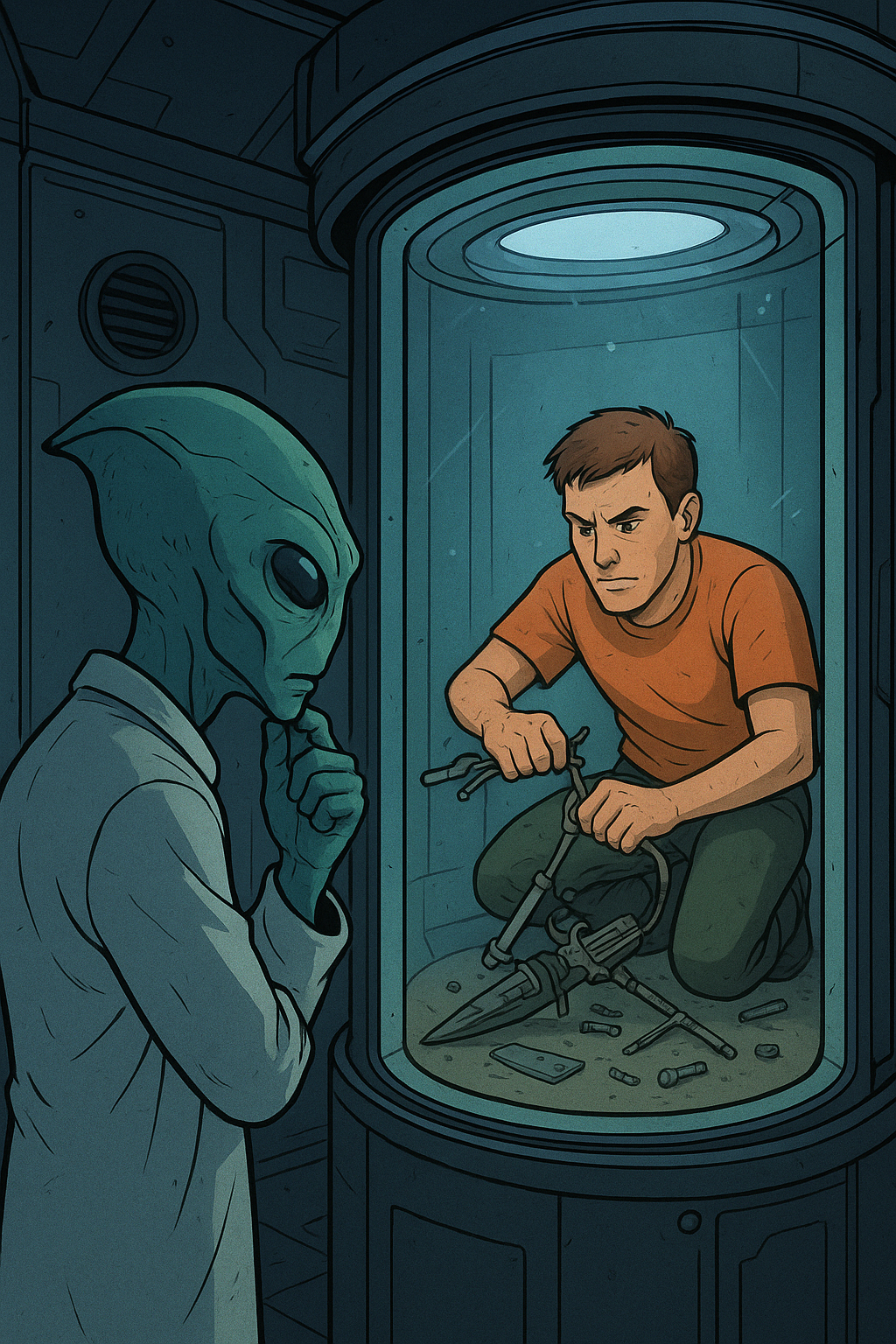 Cover art for Humans are space orks, a human scenario on AI Dungeon