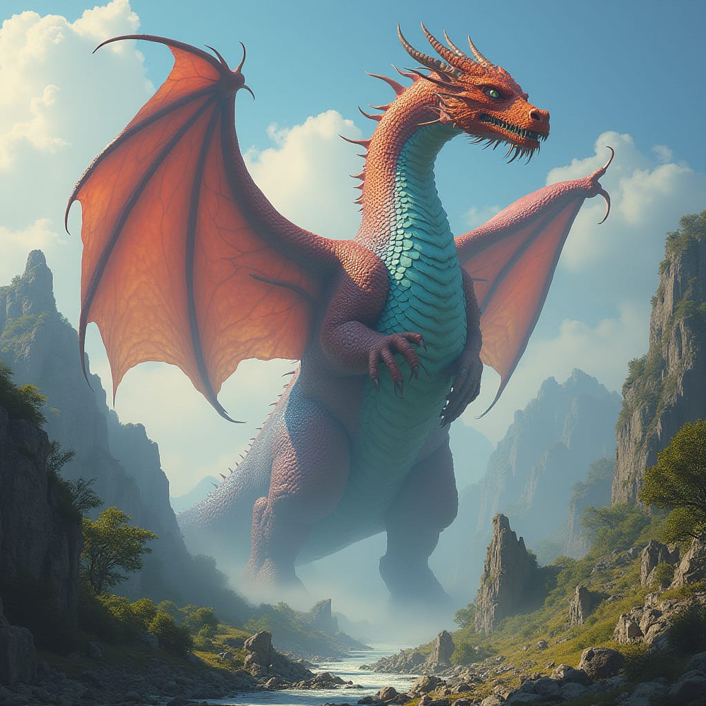 Cover art for Become a massive dragon, a dragon scenario on AI Dungeon