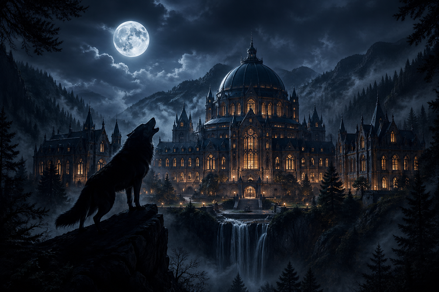 Cover art for Cinderveil Academy đźŽ, a werewolf scenario on AI Dungeon