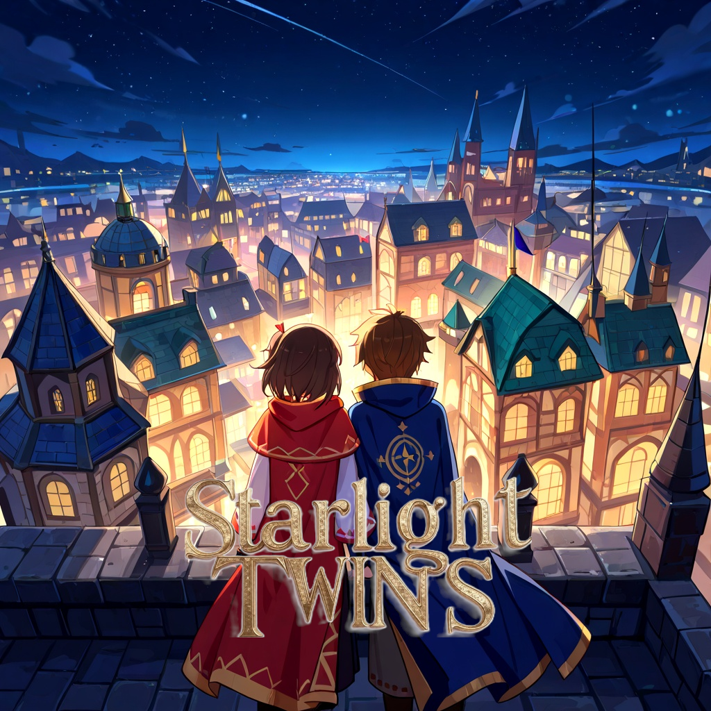 Cover art for Starlight Twins, an isekai scenario on AI Dungeon