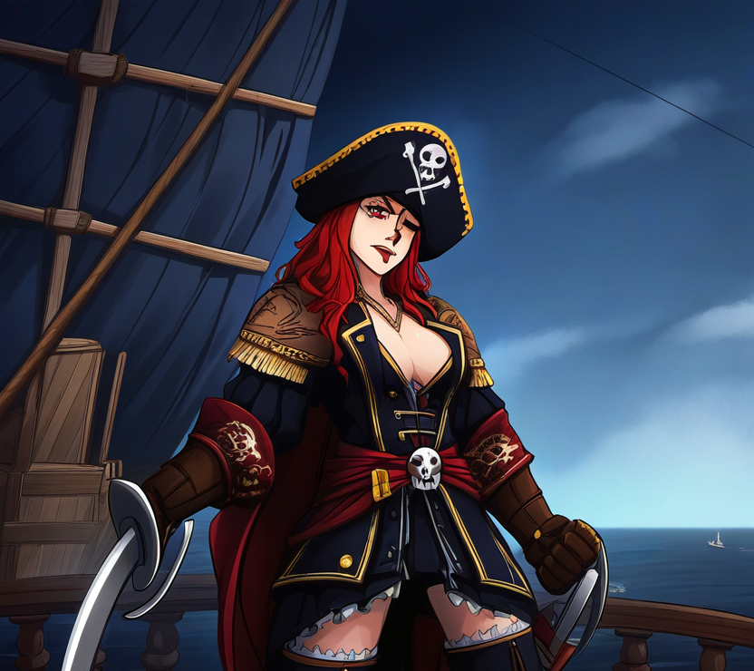 Cover art for Pirate Queen (2 players), a pirates scenario on AI Dungeon